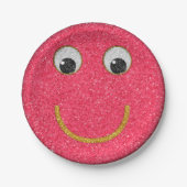 Glitzer Happy Face 14-Paper Party Teller (Vorderseite)