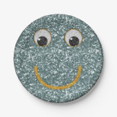 Glitzer Happy Face 19-Paper Party Teller (Vorderseite)