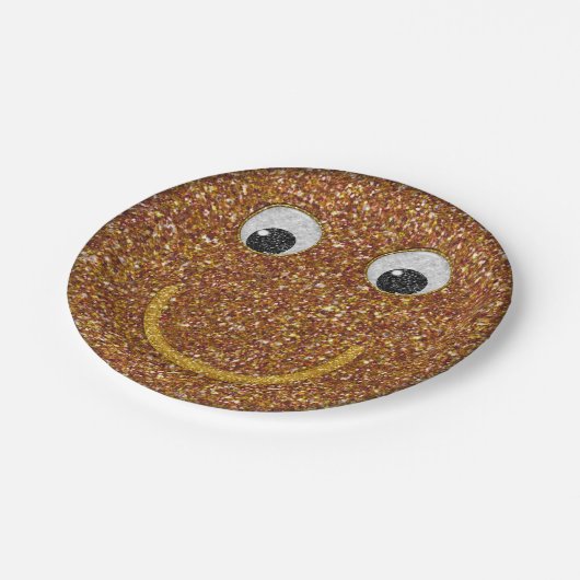 Glitzer Happy Face 28-Paper Party Teller (Schrägansicht)