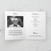 Glitzer Heart Frame Foto Gedenkfeier Beerdigung Programm (Innenseite)