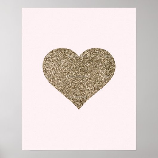 Glitzer Heart Kinderzimmer Print Poster (Vorne)