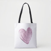 GLITZER HEART TOTE BEUTEL TASCHE (Vorderseite)