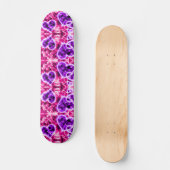Glitzer Hearts Cruiser Custom Pro Long Board Skateboard (Vorderseite)