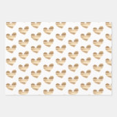 Glitzer Hearts Geschenkpapier Set (Vorderseite)