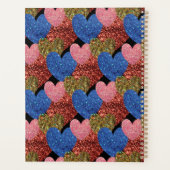 Glitzer Hearts Modern Glam Monogram Planer (Rückseite)