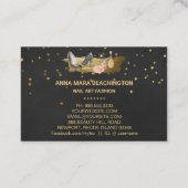 *~* Glitzer Heels Nail Polnischer Parfüm Goldfolie Visitenkarte (Rückseite)