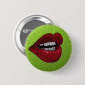 GLITZER-HEISSE LIPPEN BUTTON (Vorne & Hinten)