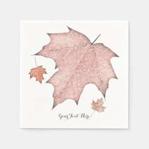 Glitzer Herbstblätter Winter Goldener Herbst Party Serviette