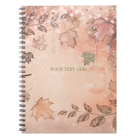 Glitzer Herbstblätter Winter Goldener Herbst Winte Notizblock (Vorderseite)