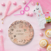 Glitzer Herbstlaub Winter Goldenes Herbst Party Pappteller (Party)