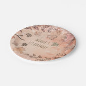 Glitzer Herbstlaub Winter Goldenes Herbst Party Pappteller (Schrägansicht)