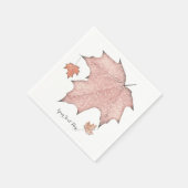 Glitzer Herbstlaub Winter Goldenes Herbst Party Serviette (Ecke)