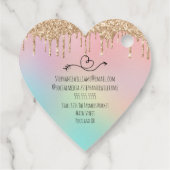 Glitzer hergestellt mit Liebe |Danke für Ihre Best Geschenkanhänger (Rückseite)