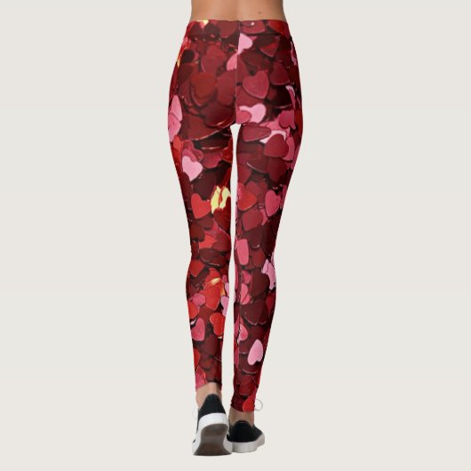 Glitzer Herz Leggings (Rückseite)