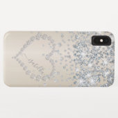Glitzer Herz und Diamanten auf glatter Blende Case-Mate iPhone Hülle (Rückseite (Horizontal))
