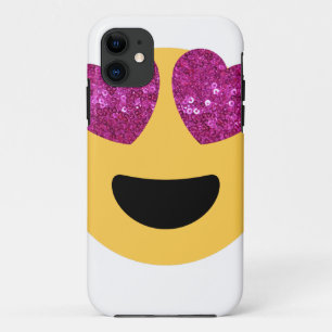 Glitzer-Herzaugen-Emoji Case-Mate iPhone Hülle