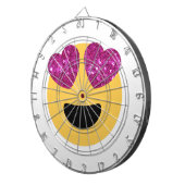 Glitzer-Herzaugen-Emoji Dartscheibe (Vorderseite rechts)
