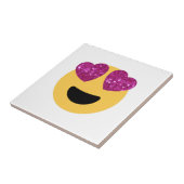 Glitzer-Herzaugen-Emoji Fliese (Seite)