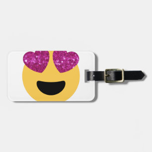 Glitzer-Herzaugen-Emoji Gepäckanhänger