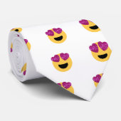 Glitzer-Herzaugen-Emoji Krawatte (Gerollt)