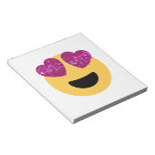 Glitzer-Herzaugen-Emoji Notizblock (angewinkelt)