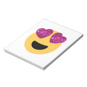 Glitzer-Herzaugen-Emoji Notizblock (Rotiert)