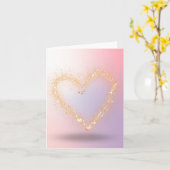 Glitzer Herzblankkarte Karte (Gelbe Blume)