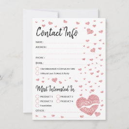 Glitzer Herzpinke Lippen Kontaktliste