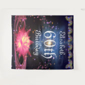 Glitzer Hintergrund | 60. Geburtstagsparty Wandteppich (Vorderseite (Horizontal))