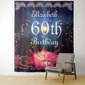 Glitzer Hintergrund | 60. Geburtstagsparty Wandteppich