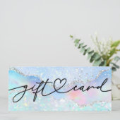 Glitzer-Hintergrund-Geschenkgutschein (Stehend Vorderseite)