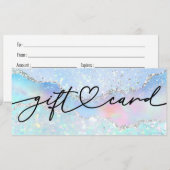 Glitzer-Hintergrund-Geschenkgutschein (Vorne/Hinten)