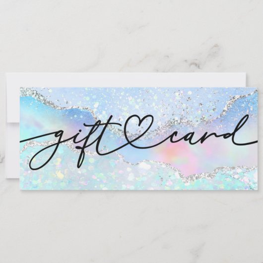 Glitzer-Hintergrund-Geschenkgutschein (Vorderseite)