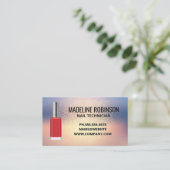 Glitzer Hintergrund | Red Nail Polnische Flasche Visitenkarte (Stehend Vorderseite)