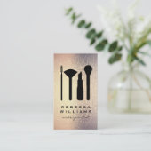 Glitzer-Hintergrundbild Makeup-Set Visitenkarte (Stehend Vorderseite)