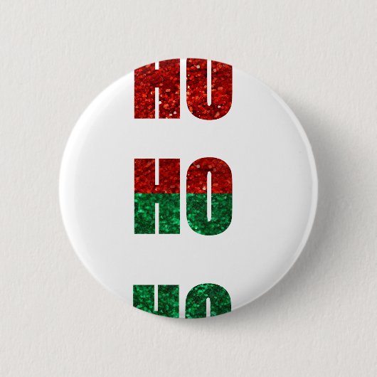 Glitzer ho ho ho button (Vorderseite)