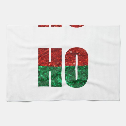 Glitzer ho ho ho handtuch (Horizontal)