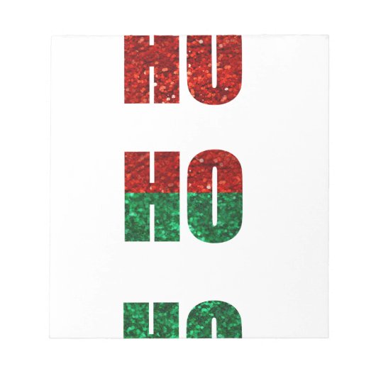 Glitzer ho ho ho notizblock (Vorderseite)