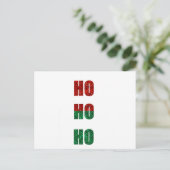 Glitzer ho ho ho postkarte (Stehend Vorderseite)