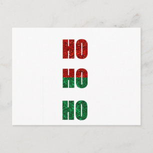 Glitzer Ho Ho Ho Postkarte