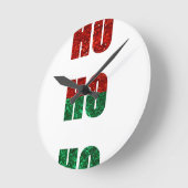 Glitzer ho ho ho runde wanduhr (Winkel)