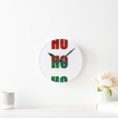 Glitzer ho ho ho runde wanduhr (Zuhause)