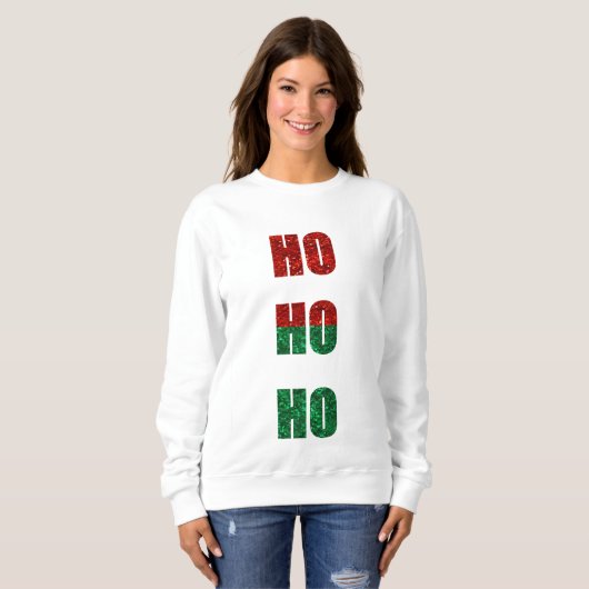 Glitzer ho ho women Sweatshirt (Vorne ganz)