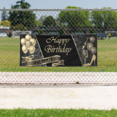 Glitzer-Hochöfen, Ballons, Glas, Damast Banner (Insitu)