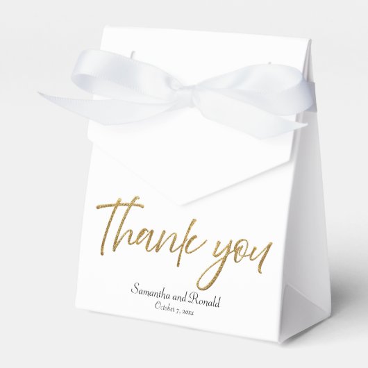 Glitzer-Hochzeit in Weiß und Gold Geschenkschachtel (Vorderseite)