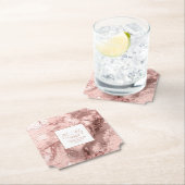 Glitzer Hochzeit Mr. & Mrs. Rose Gold ID644 Untersetzer (Vor Ort)