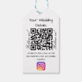 Glitzer Hochzeit-QR-Scanner Geschenkanhänger (Vorderseite)
