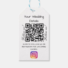 Glitzer Hochzeit-QR-Scanner Geschenkanhänger