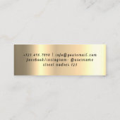 Glitzer-Hochzeitsfeier mit Gold Balloons Mini Visitenkarte (Rückseite)