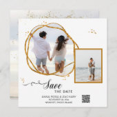 *~* Glitzer - Hochzeitwebsite AR6 Save the Date QR (Vorne/Hinten)